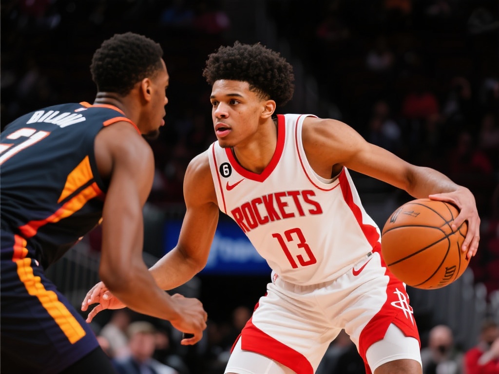 火箭止步首轮,深度解析七子去留问题 相比之下,伊森展现出了惊人的防守能力与强